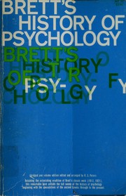 Cover of Brett's History of psychology by George Sidney Brett