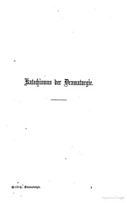 Cover of Katechismus der dramaturgie by Robert Prölss