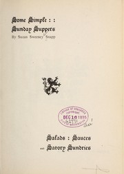 Front cover of Some simple Sunday suppers by Suzan Sweeney Snapp