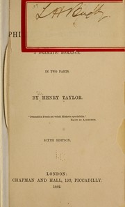 Front cover of Philip van Artevelde by Sir Henry Taylor