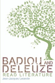 Cover of Badiou and Deleuze read literature by Jean-Jacques Lecercle