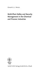 Front cover of Multi-plant safety and security management in the chemical and process industries by Genserik L. L. Reniers