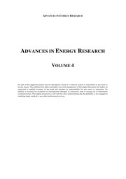 Front cover of Advances in energy research by Morena J. Acosta
