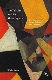 Cover of Ineffability and its Metaphysics by Silvia Jonas