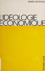 Front cover of L'idéologie économique by Pierre Dieterlen