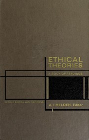 Cover of Ethical theories by A. I. Melden