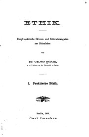 Cover of Ethik by Georg Runze