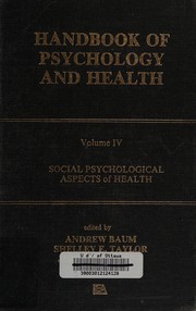 Cover of Handbook of Psychology and Health. Volume 4 by Andrew Baum