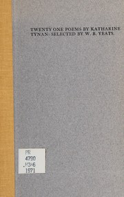 Front cover of Twenty one poems by Katharine Tynan