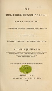 Front cover of The religious denominations in the United States by Belcher, Joseph