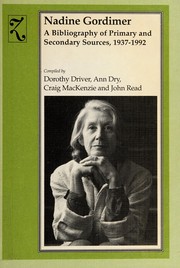 Cover of Nadine Gordimer by Dorothy Driver
