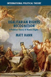 Front cover of Egalitarian Rights Recognition by Matt Hann