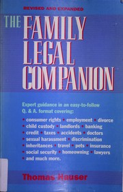 Front cover of The Family Legal Companion by Thomas Hauser
