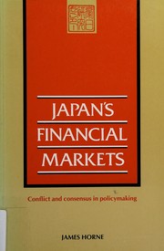 Front cover of Japan's Financial Markets by James Horne