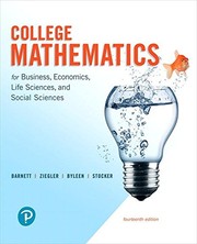 Front cover of College Mathematics for Business, Economics, Life Sciences, and Social Sciences by Raymond A. Barnett