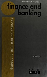 Front cover of Information sources in finance and banking by Ray Lester