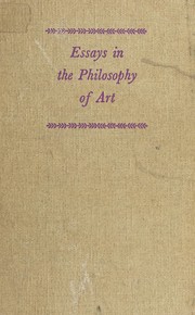 Cover of Essays in the philosophy of art by R. G. Collingwood