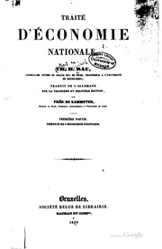 Front cover of Traité d'économie nationale by Karl Heinrich Rau