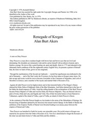 Front cover of Renegade of Kregen (Dray Prescot #13) by Alan Burt Akers