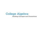 Cover of College algebra by Revathi Narasimhan