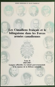Front cover of Les canadiens français et le bilinguisme dans les Forces armées canadiennes by Jean Pariseau