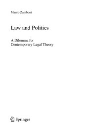 Front cover of Law and politics by Mauro Zamboni