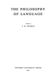 Front cover of The philosophy of language by John R. Searle