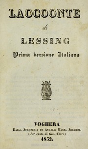 Cover of Laocoonte di Lessing by Gotthold Ephraim Lessing