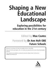 Cover of Shaping a new educational landscape by Max Coates