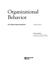 Cover of Organizational behavior by Fred Luthans