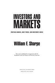 Front cover of Investors and markets by Sharpe, William F.