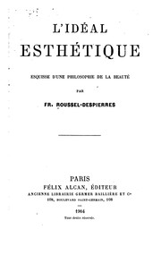Cover of L' ideal esthétique by Fr Roussel-Despierres