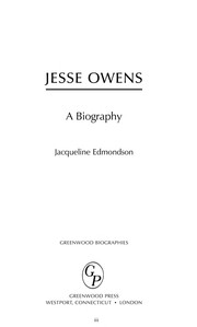 Cover of Jesse Owens by Jacqueline Edmondson