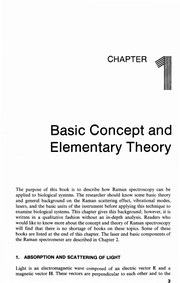 Front cover of Raman spectroscopy in biology by Anthony T. Tu