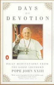 Front cover of Days of Devotion by John XXIII Pope