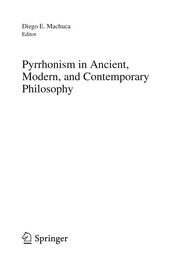 Front cover of Pyrrhonism in ancient, modern, and contemporary philosophy by Diego E. Machuca