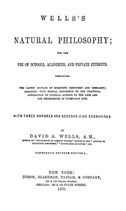 Front cover of Wells's Natural philosophy by David Ames Wells