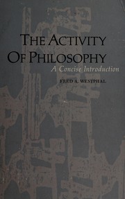 Front cover of Activity of Philosophy by Fred A. Westphal