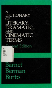 Front cover of A dictionary of literary, dramatic, and cinematic terms by Sylvan Barnet