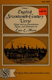 Front cover of The Anchor anthology of seventeenth-century verse by Louis Lohr Martz