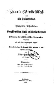 Front cover of Marlo-Winkelblech und sein zukunftsstaat .. by Erich Schirmeister
