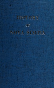 Cover of History of Nova Scotia by Thomas Chandler Haliburton