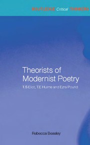 Cover of Theorists of modernist poetry by Rebecca Beasley