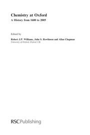 Front cover of Chemistry at Oxford by Allan Chapman