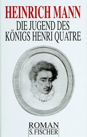 Front cover of Die Jugend des Königs Henri Quatre by Heinrich Mann
