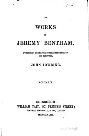 Front cover of The works of Jeremy Bentham by Jeremy Bentham