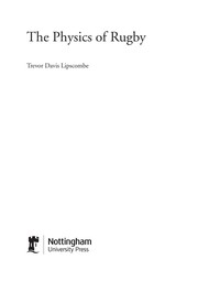 Front cover of Physics of rugby by Trevor Davis Lipscombe