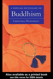 Front cover of A popular dictionary of Buddhism by Christmas Humphreys