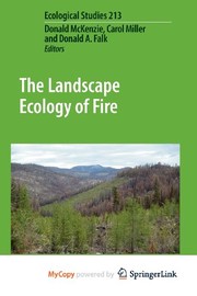 Front cover of The Landscape Ecology of Fire by Donald McKenzie