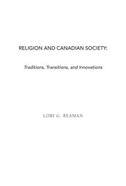 Front cover of Religion and Canadian society by Lori G. Beaman